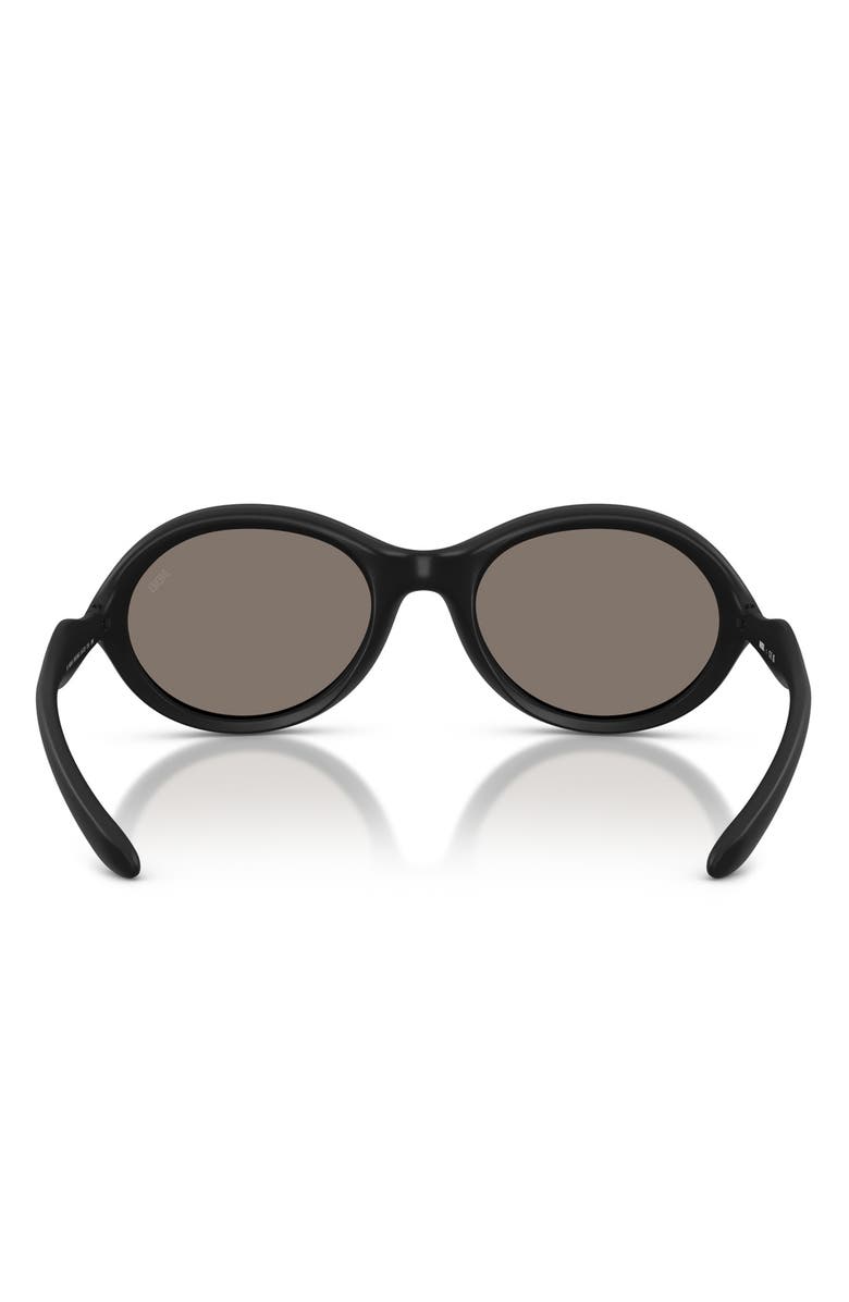 DIESEL<sup>®</sup> DL3009U 55mm Oval Sunglasses, Alternate, color, Black Matte / Grey Black