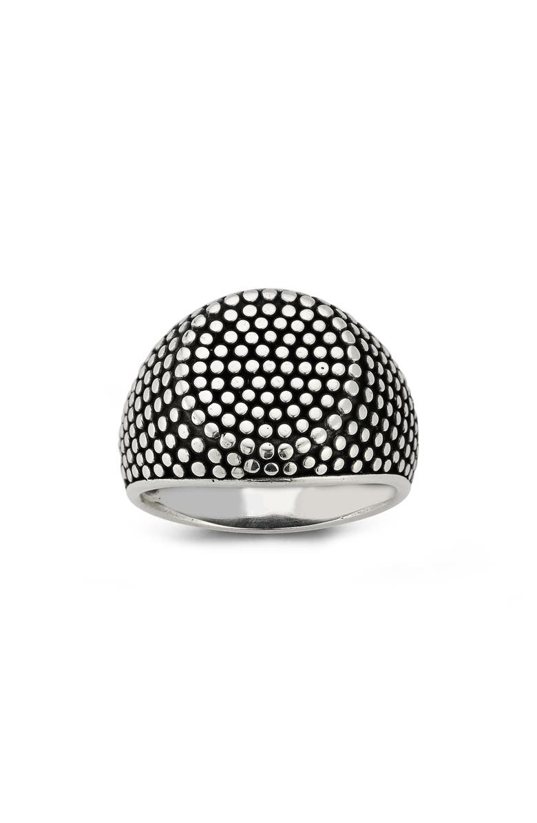 Yield of Men Sterlin Silver Dotted Signet Ring, Alternate, color, 