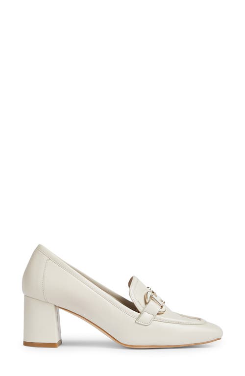 Lk Bennett Luca Block Heel Pump In Ecru