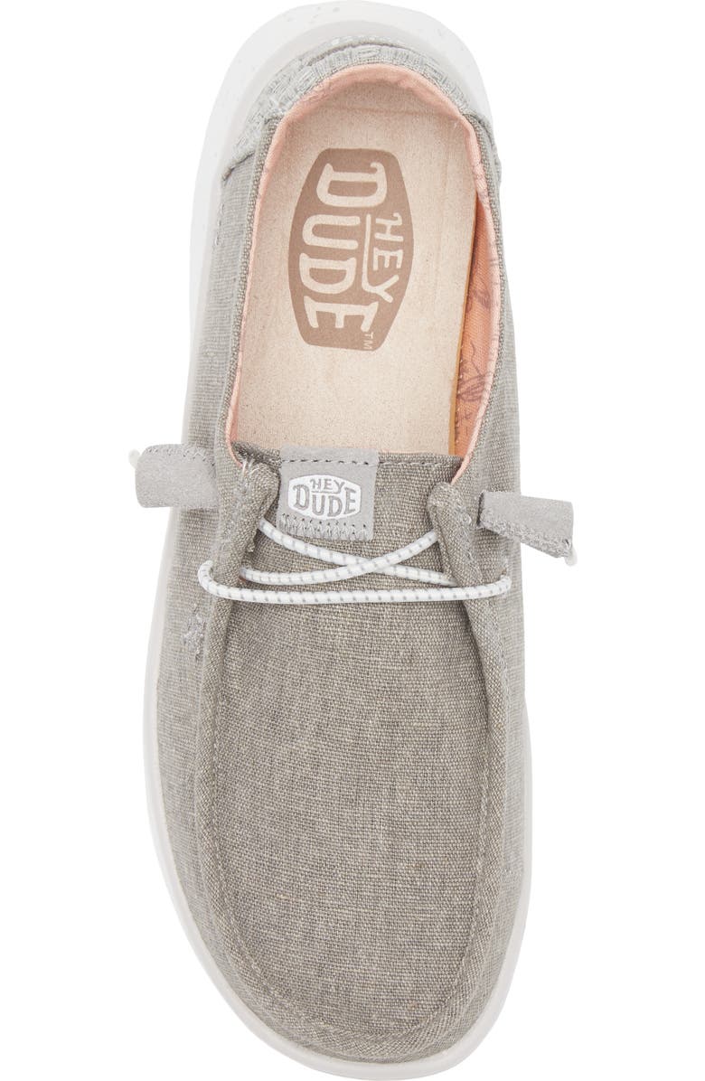 Hey Dude Wendy Peak Chambray Slip-On Moc Toe Shoe, Alternate, color,