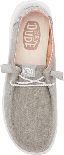 Wendy Peak Chambray Slip-On Moc Toe Shoe