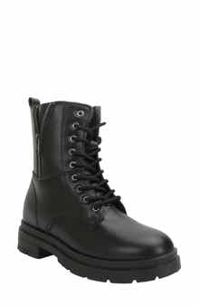 Trenton Faux Leather Combat Boot