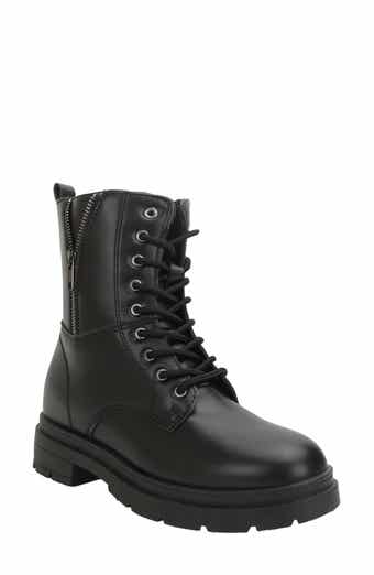 Trenton Faux Leather Combat Boot