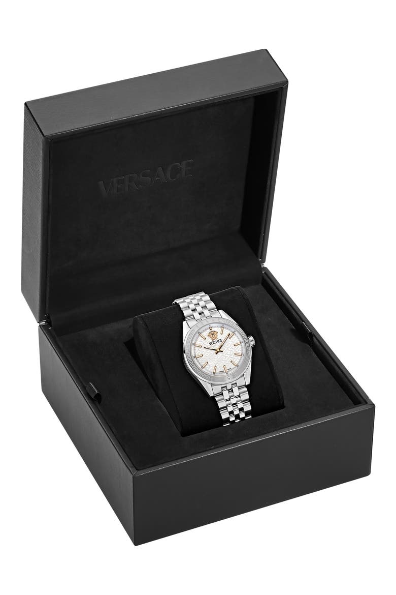 V-Code Bracelet Watch, 36mm, Alternate, color, STAINLESS STEEL