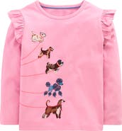 Mini Boden Kids' Embroidered Long Sleeve T-Shirt