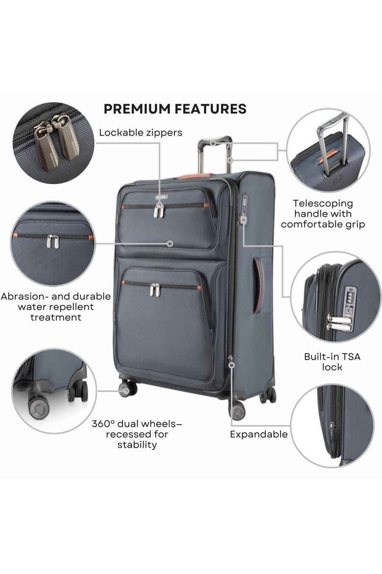 Montecito 3.0 Softside Expandable Suitcase, 29" Checked, Alternate, color, Graphite