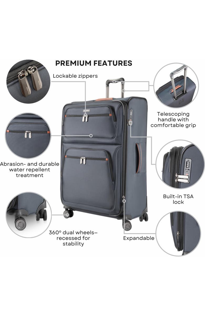 Ricardo Beverly Hills Montecito 3.0 Softside Expandable Suitcase, 29" Checked, Alternate, color, Graphite