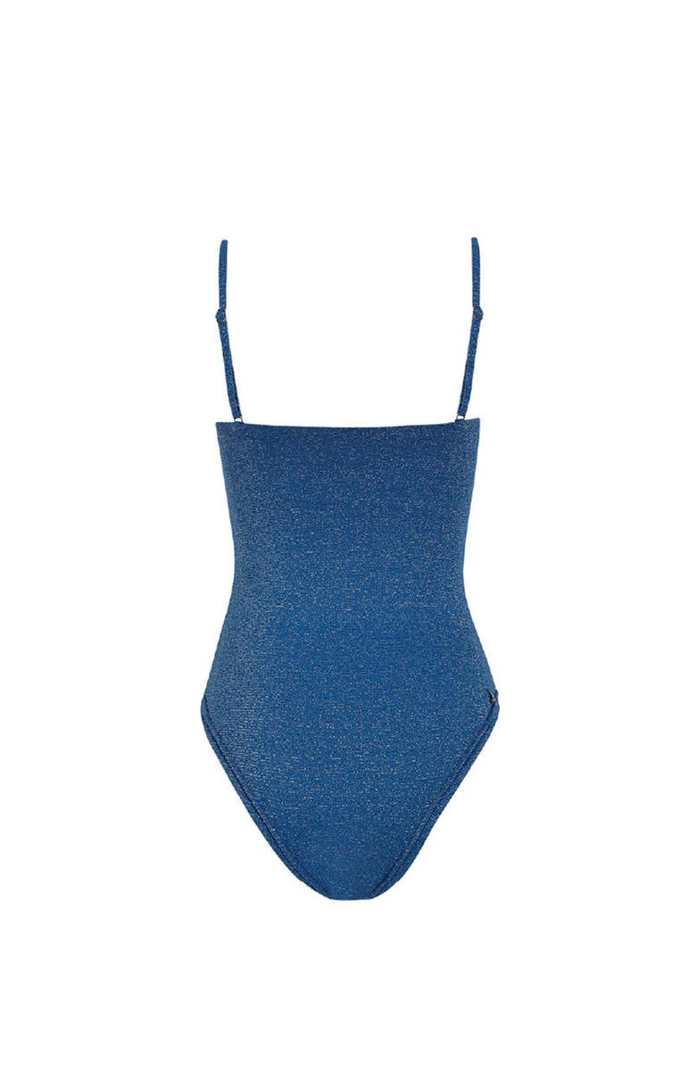 KIBYS Sacred Sun Nube Luxe Shimmer Sculpting One Piece, Alternate, color, Shimmery Blue