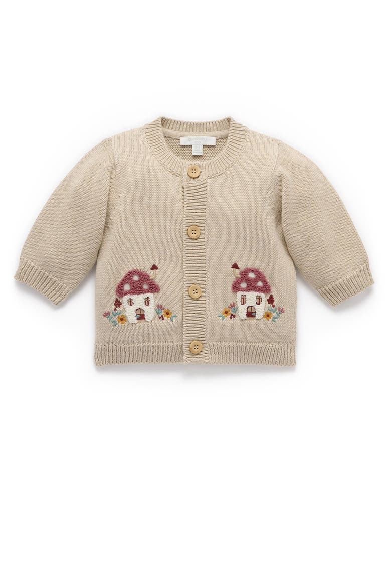 Toadstool Cardigan, Main, color, Oatmeal Melange