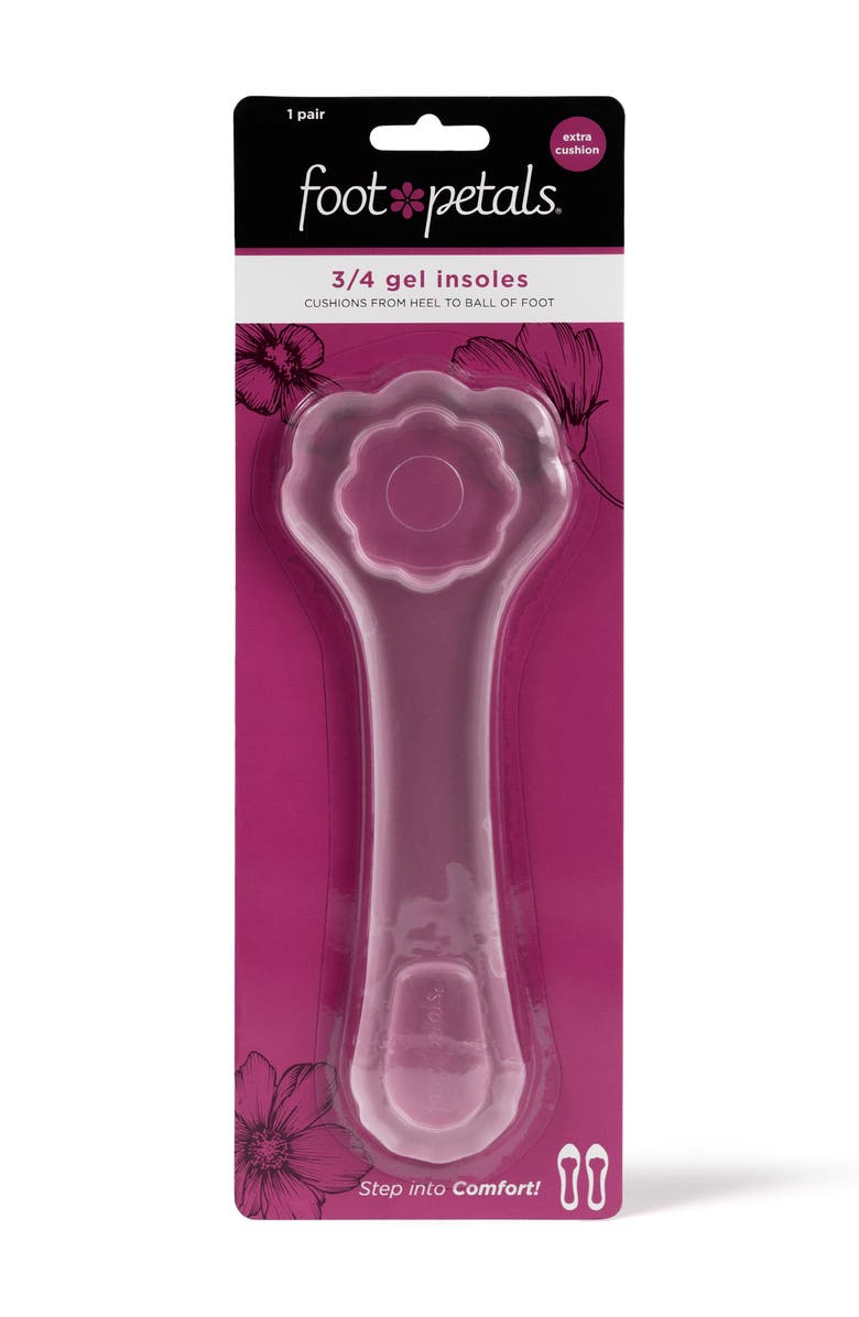 Foot Petals 3/4 Gel Insoles, Main, color, Pink Gel