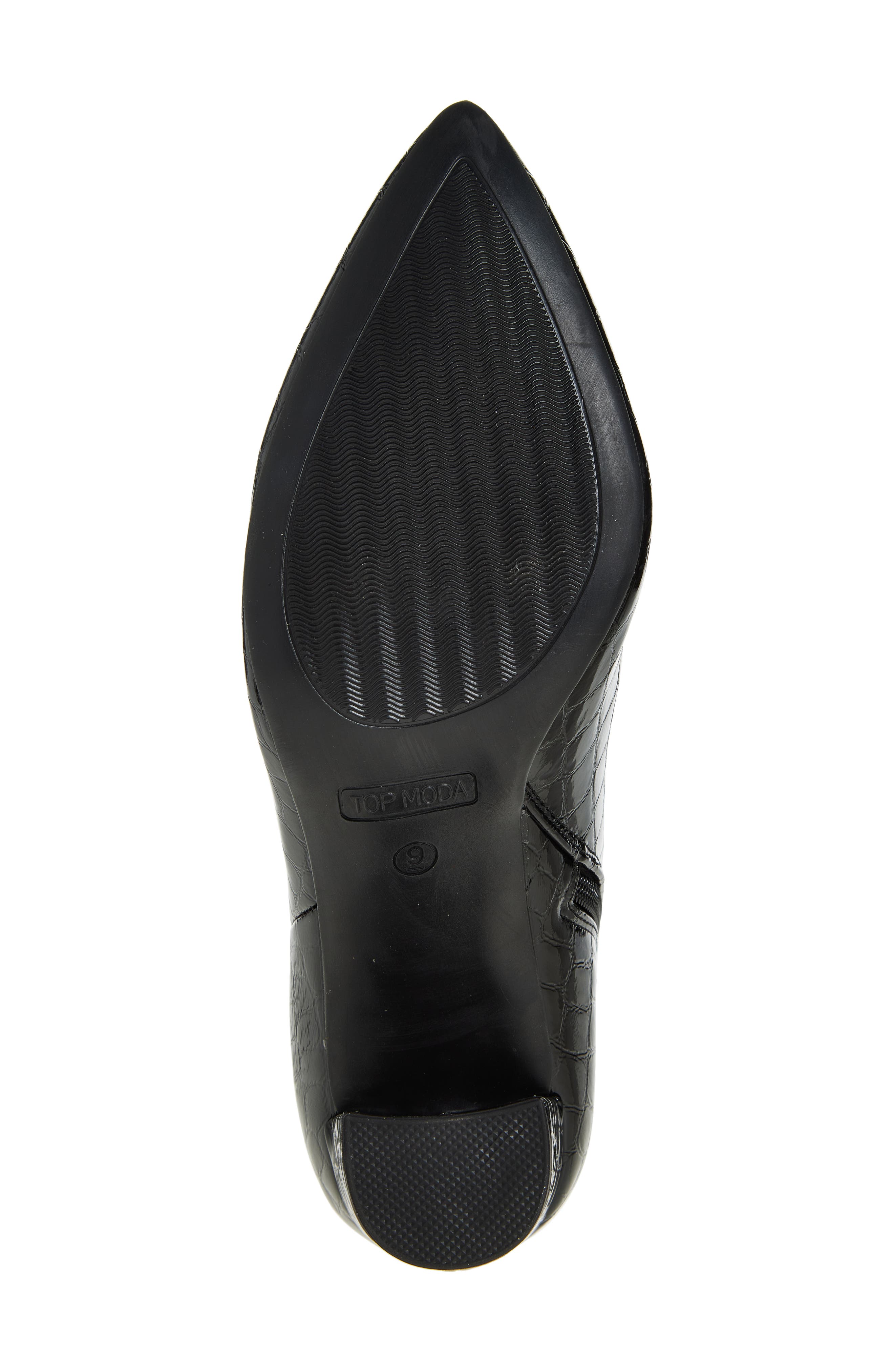 TOP GUY SHOES Martha Croc Embossed Bootie, Alternate, color, 