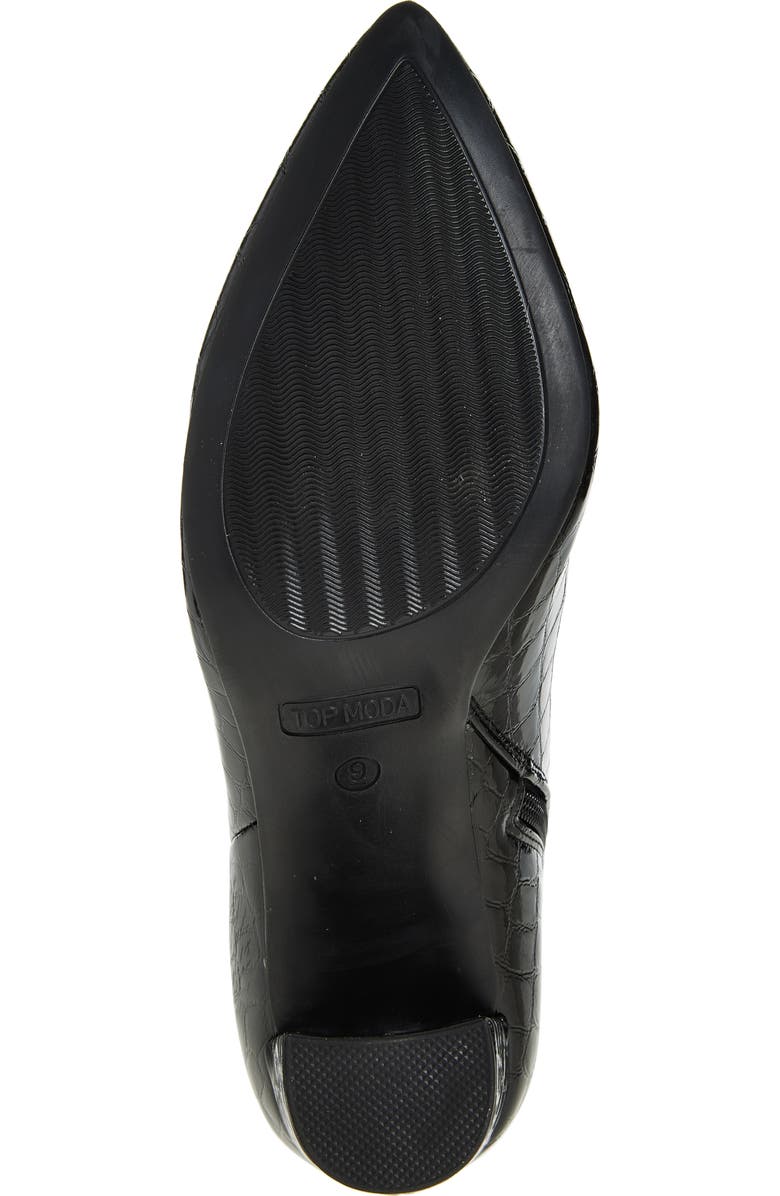 TOP GUY SHOES Martha Croc Embossed Bootie, Alternate, color,