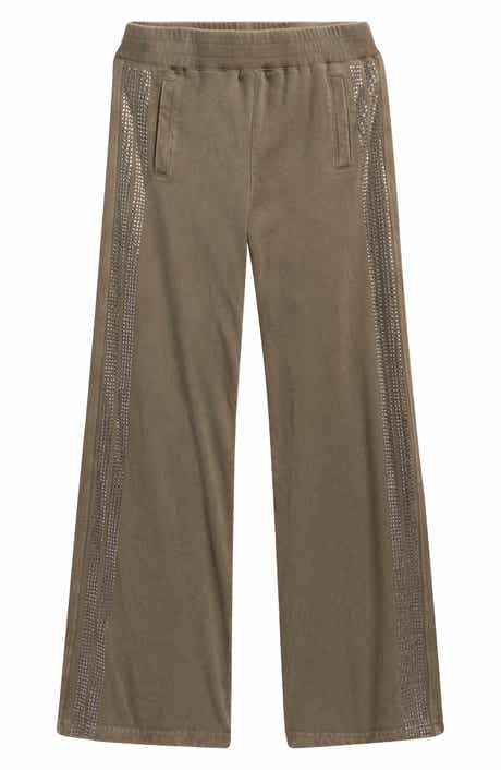 Kids' Rhinestone Stripe Wide Leg Pants