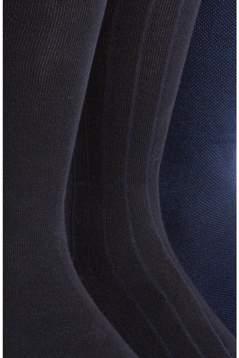 3-Pack Crew Socks, Alternate, color, NAVY
