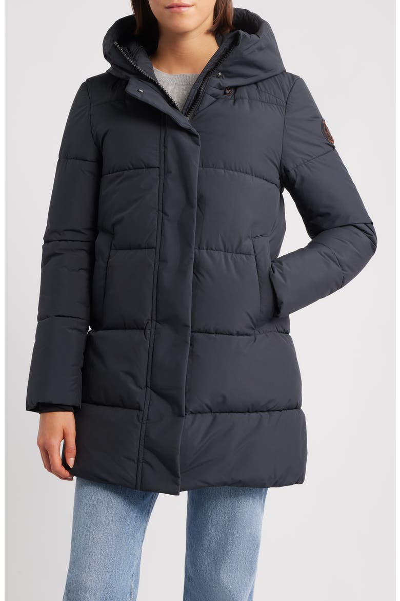Bethany Waterproof Hooded Quilted Parka, Main, color, BLACK