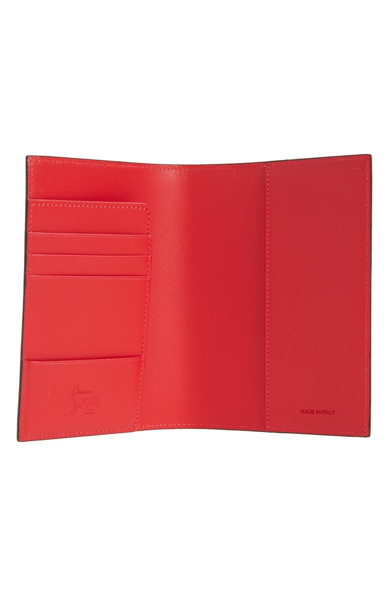 Christian Louboutin Mooncrest Passport Holder, Alternate, color, B078-Black/ Gun Metal