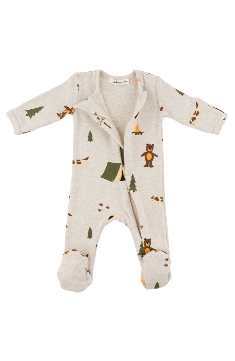 Oh baby! Brand Camping Footie- Infant, Alternate, color, Malt