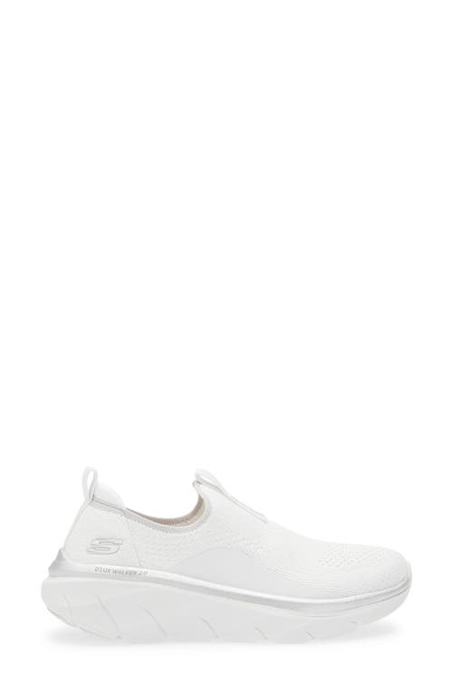 Skechers Relaxed Fit® D'lux Walker® 2.0 Sparkle Slip-on Sneaker In White