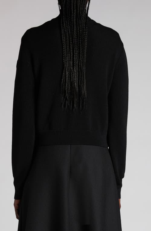 Moncler Mixed Media Down Jacket In Black