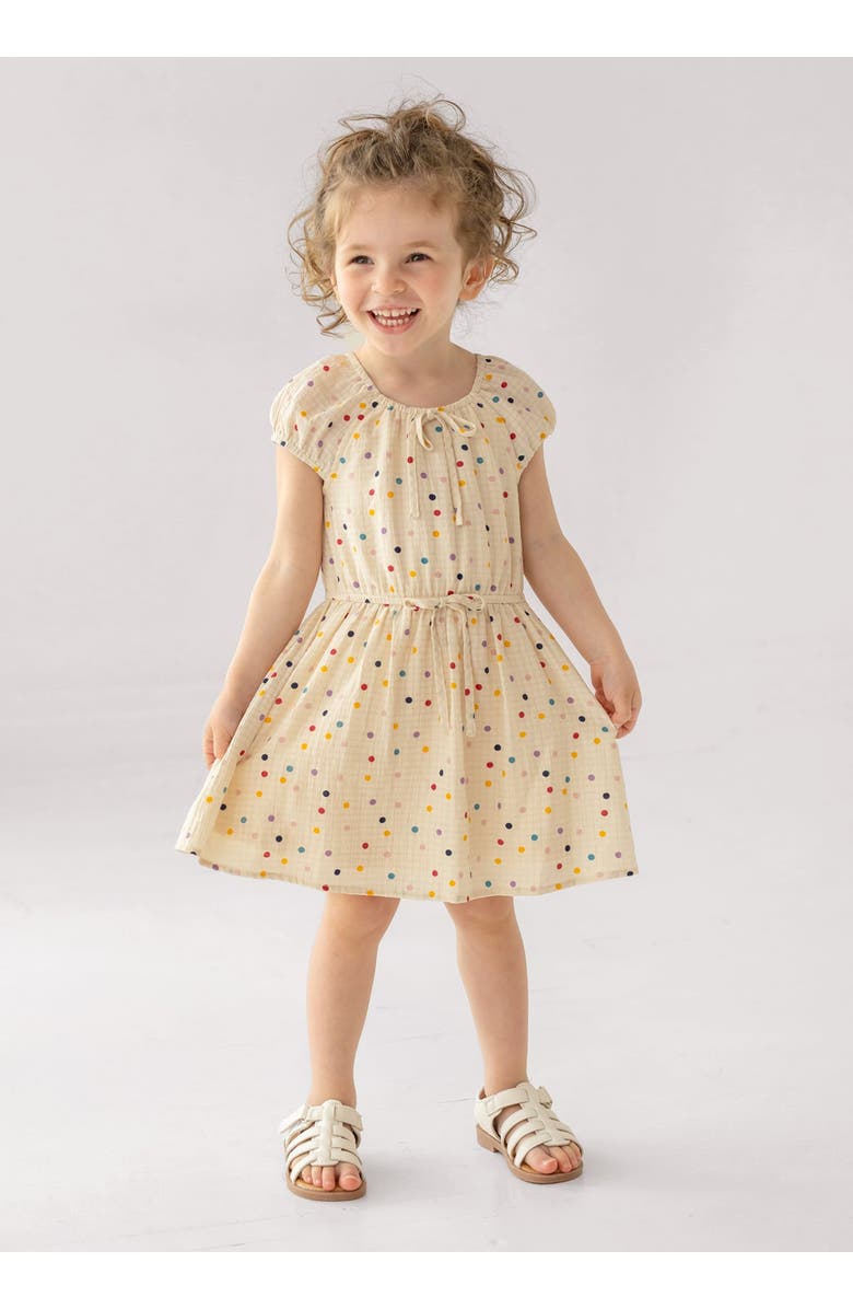 Mabel + Honey Confetti Cutie Cap Sleeve Dress, Alternate, color, Ivory