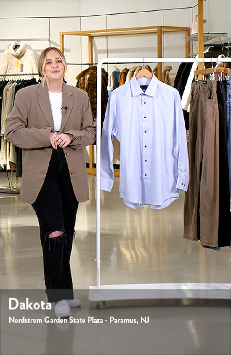 Regular Fit Check Cotton Dobby Dress Shirt, sales video thumbnail