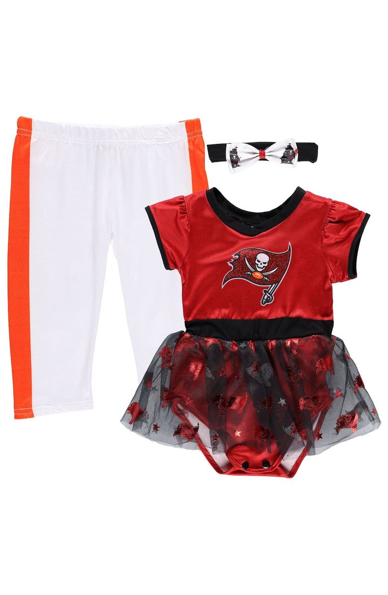 JERRY LEIGH Infant Red/White Tampa Bay Buccaneers Tailgate Tutu Game Day Costume Set, Main, color, 