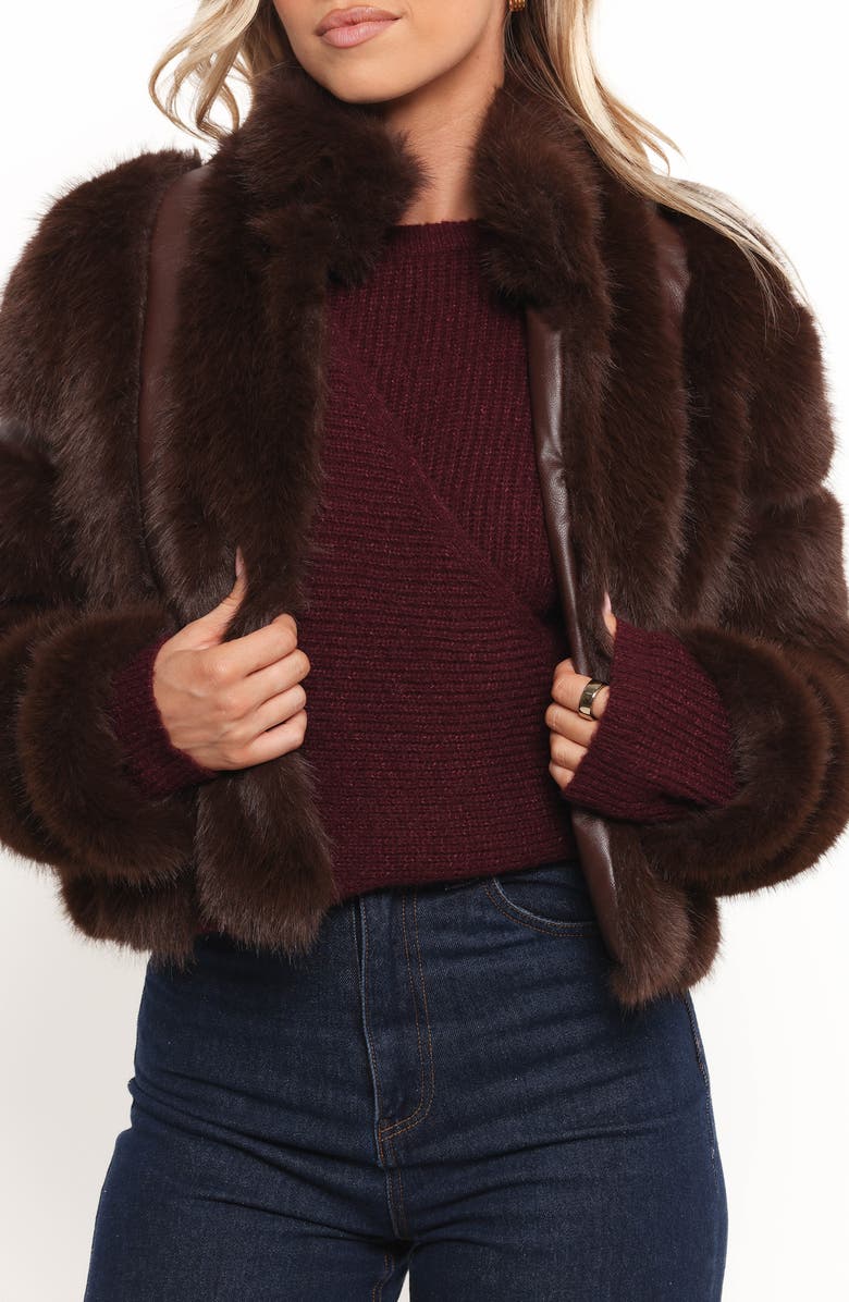 Petal & Pup Velma Faux Fur Channel Jacket, Alternate, color, 