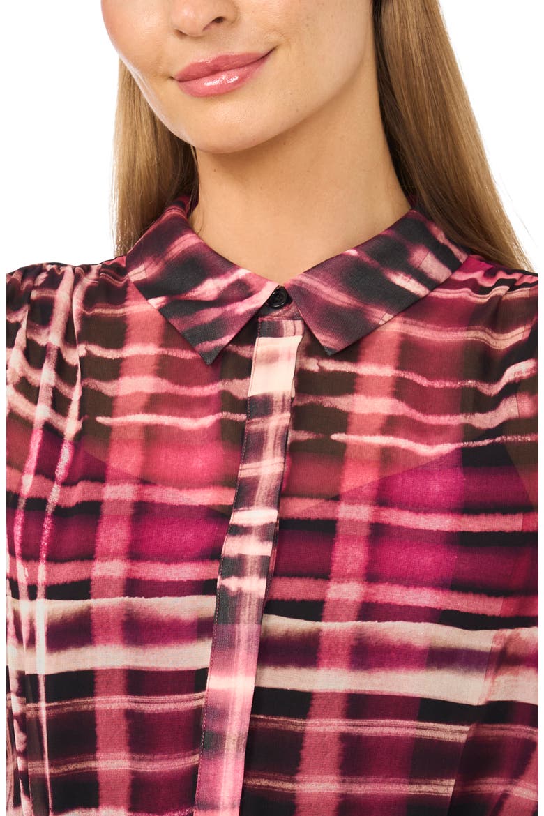 Pleated Drop Waist Midi Dress, Alternate, color, MAGENTA