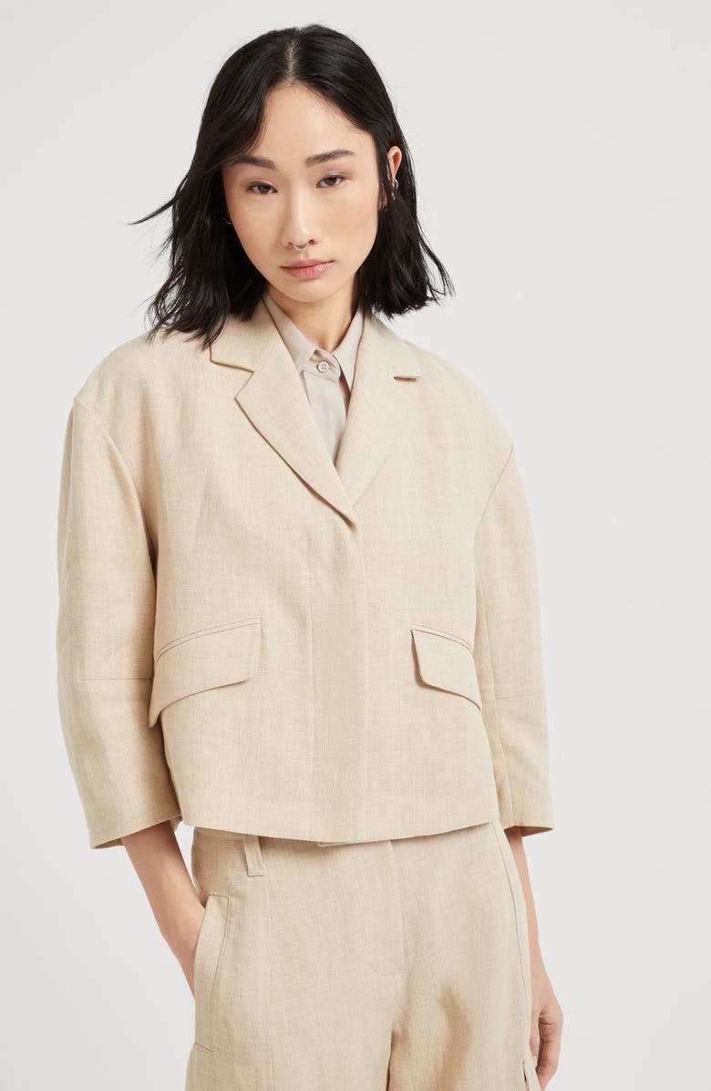 Brunello Cucinelli Cropped blazer, Alternate, color, 