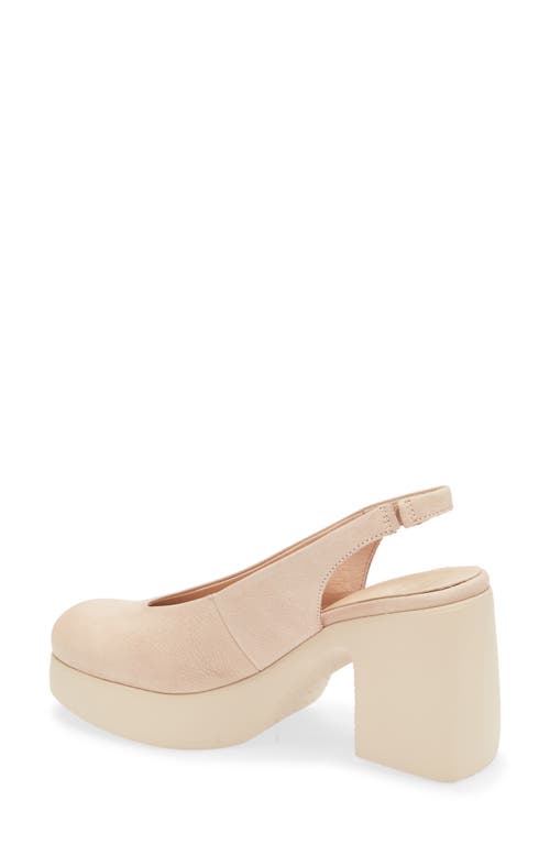 Wonders Naima Platform Slingback Pump In Nubuck Palo