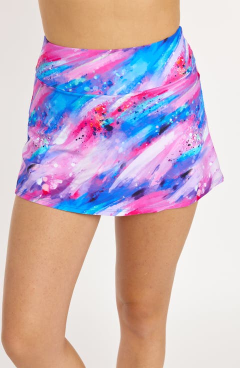 Short Swim Skort With Shorts (Regular & Plus)
