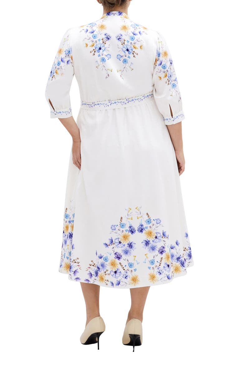 Annabelle Belted Midi Shirtdress, Alternate, color, BLUE PATRICE BORDER
