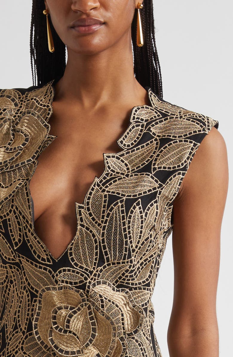 Ramy Brook Maybell Floral Guipure Lace Cocktail Dress, Alternate, color, 