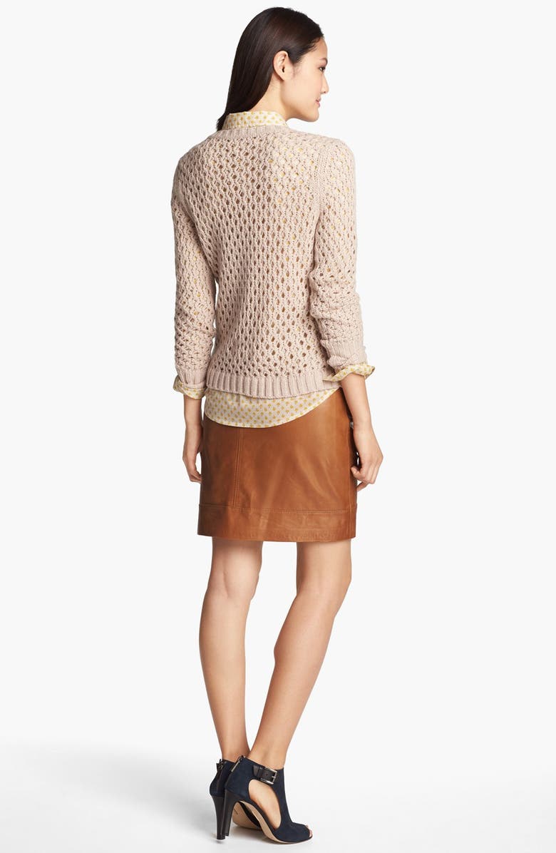 Halogen<sup>®</sup> Zip Pocket Leather Skirt, Alternate, color, 