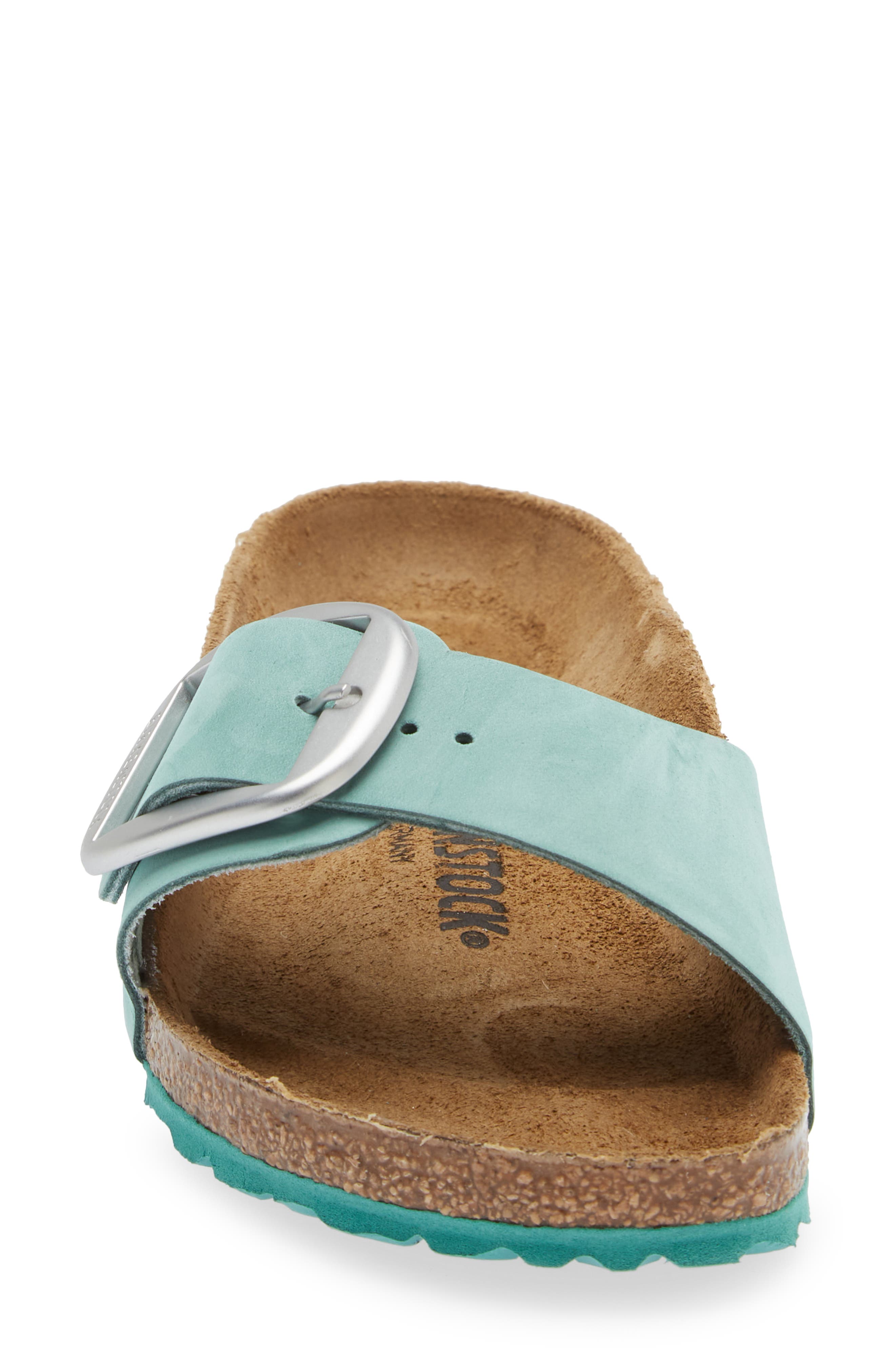Birkenstock Madrid Big Buckle Slide Sandal, Alternate, color, Beryl