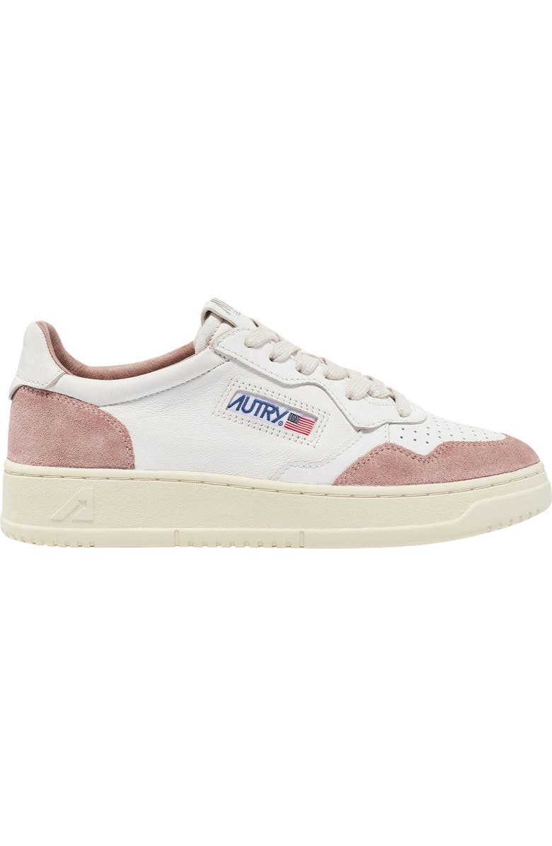 AUTRY Medalist Washed Low Top Sneaker, Alternate, color, White / Nude