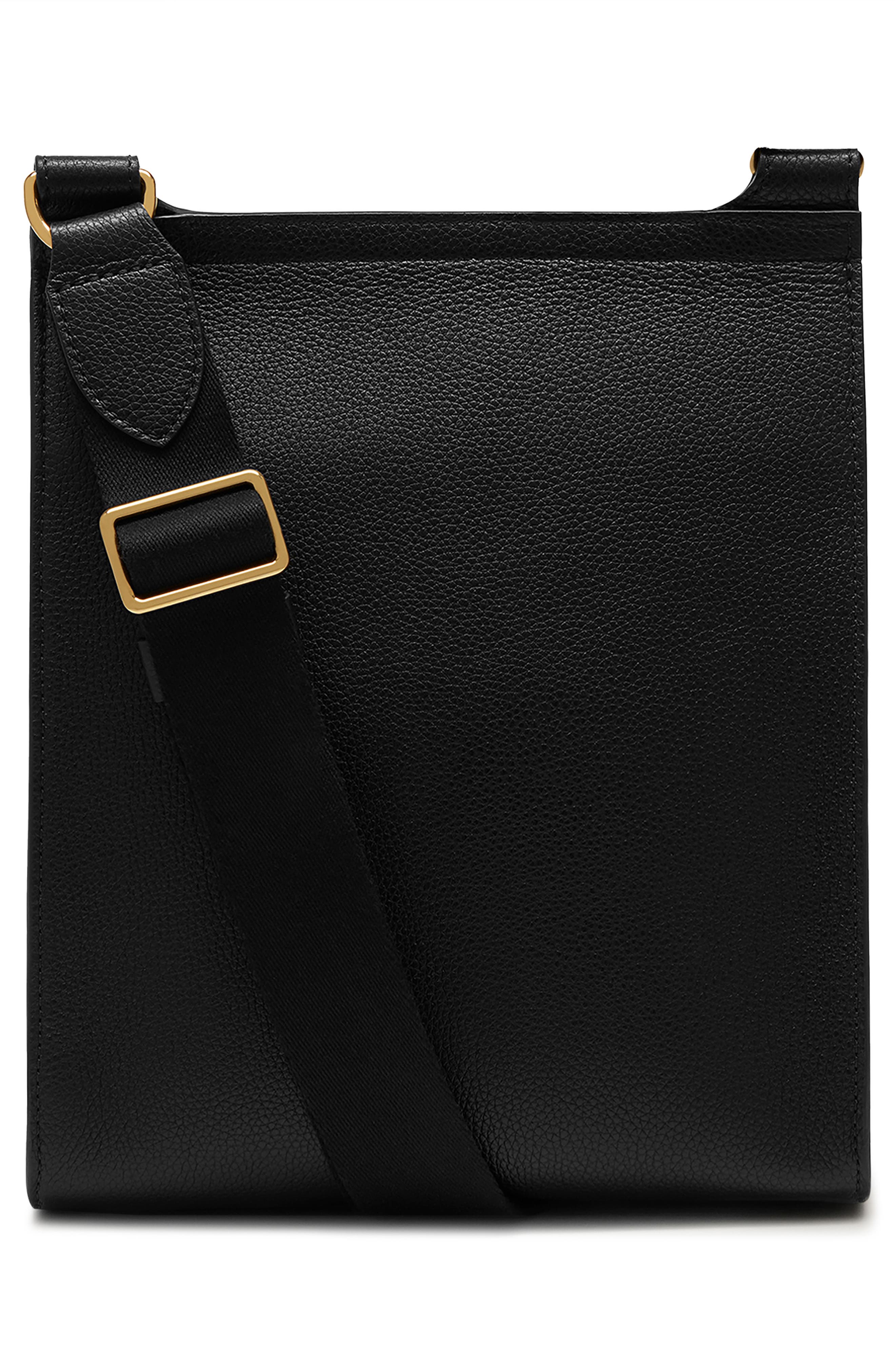 Mulberry Antony Leather Crossbody Bag, Alternate, color, Black