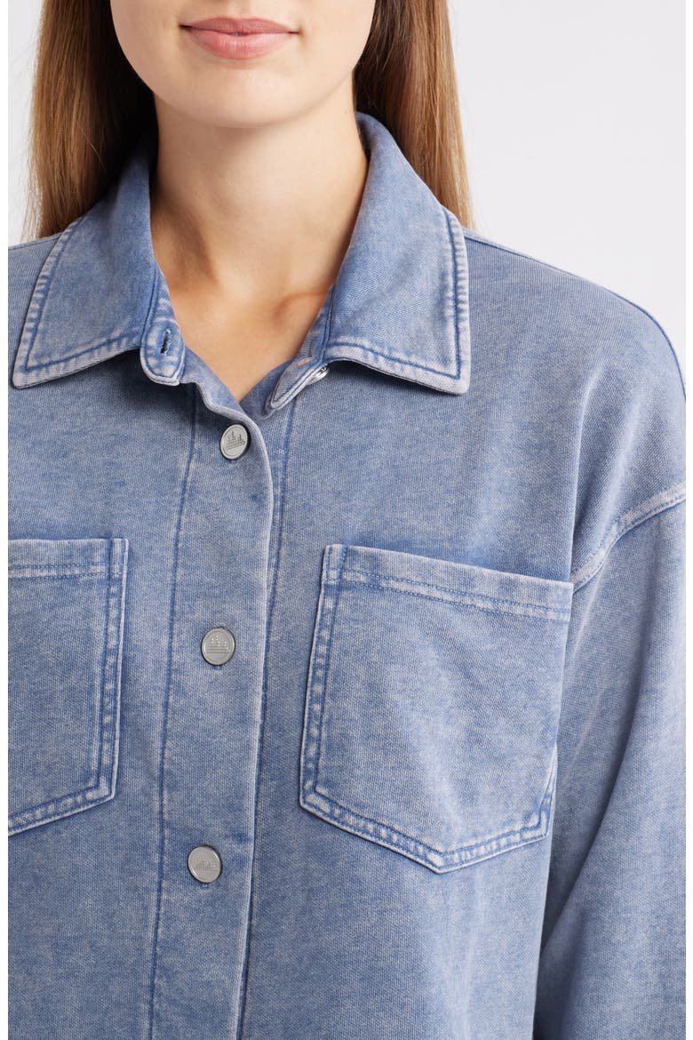 Crop Knit Shacket, Alternate, color, CADET BLUE