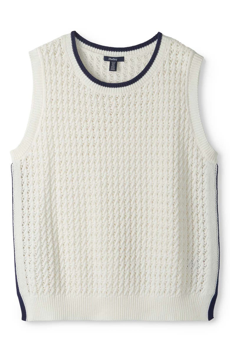 Hatley Cruz Cotton Sweater Tank, Alternate, color, White