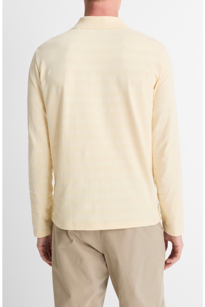 Jacquard Stripe Long Sleeve Polo, Alternate, color, MEADOWLARK