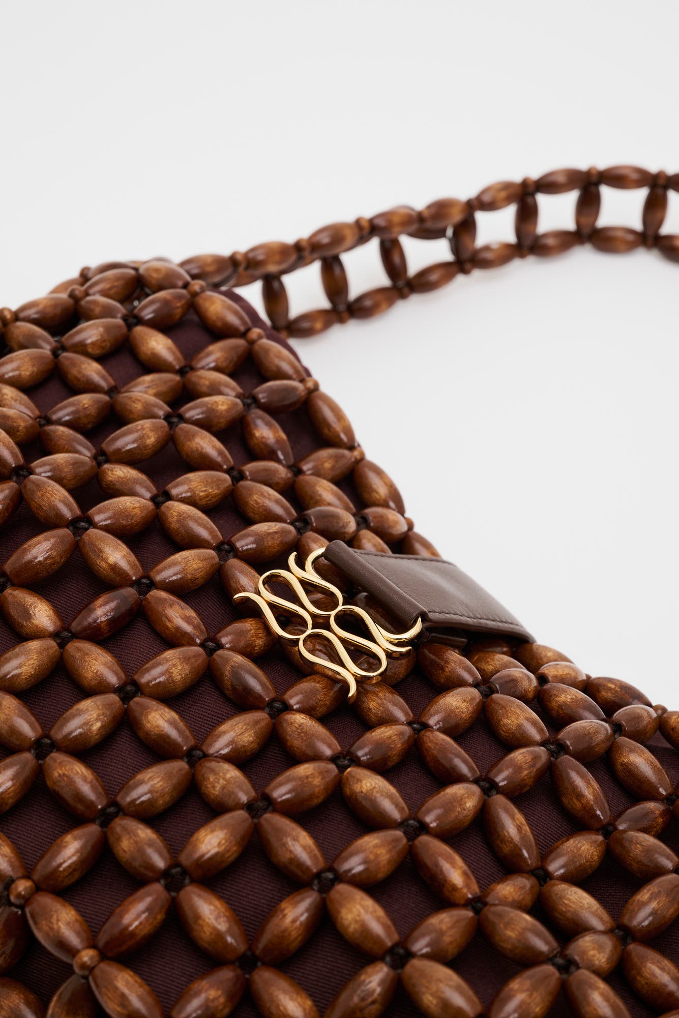 Elvina Wood Pearl Bag, Alternate, color, Espresso