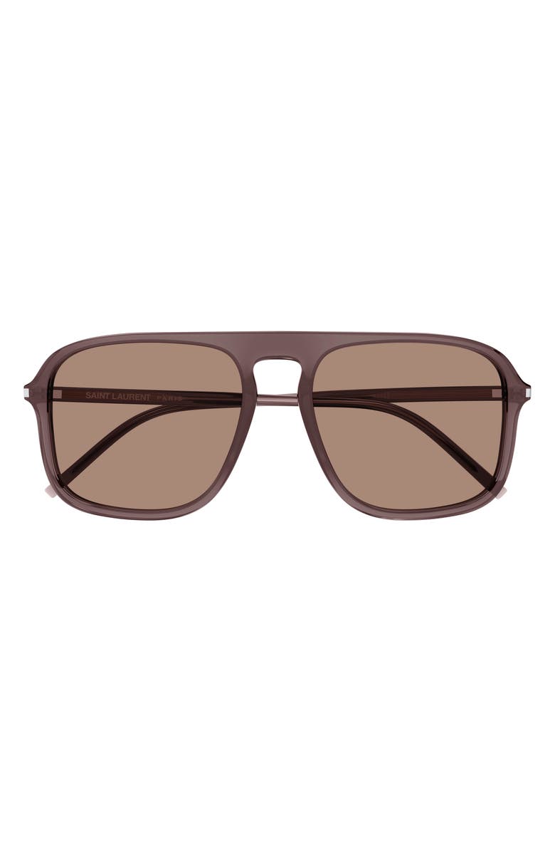 Saint Laurent 58mm Square Sunglasses, Main, color, 
