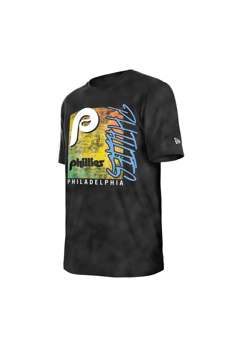 Women's New Era  Black Philadelphia Phillies Sport Classics Enzyme Wash  Oversized T-Shirt, Alternate, color, Black