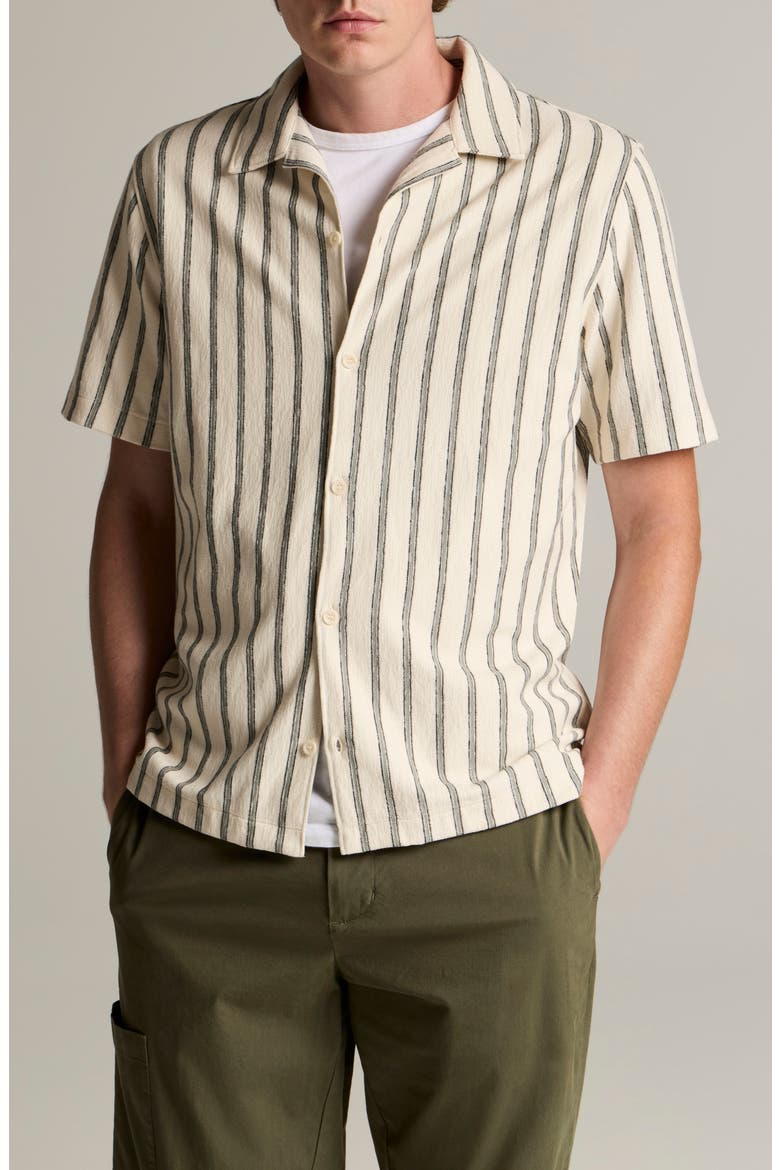 Stripe Terry Cabana Stripe Button-Up Shirt, Main, color, SMOCK WHITE COMBO