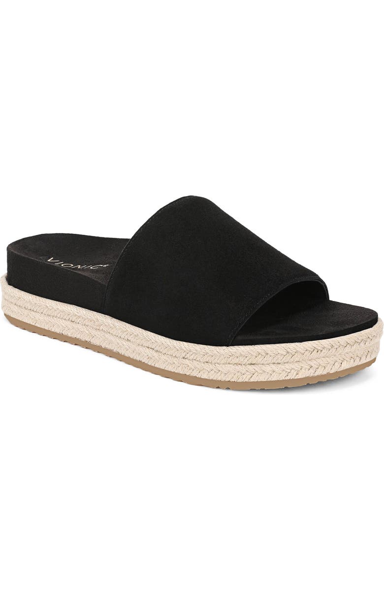 Vionic Yasmina Slide Sandal, Main, color, Black