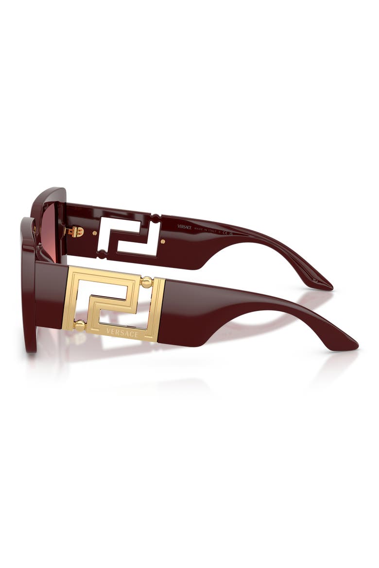 55mm Square Sunglasses, Alternate, color, BURGUNDY / PINK VIOLET