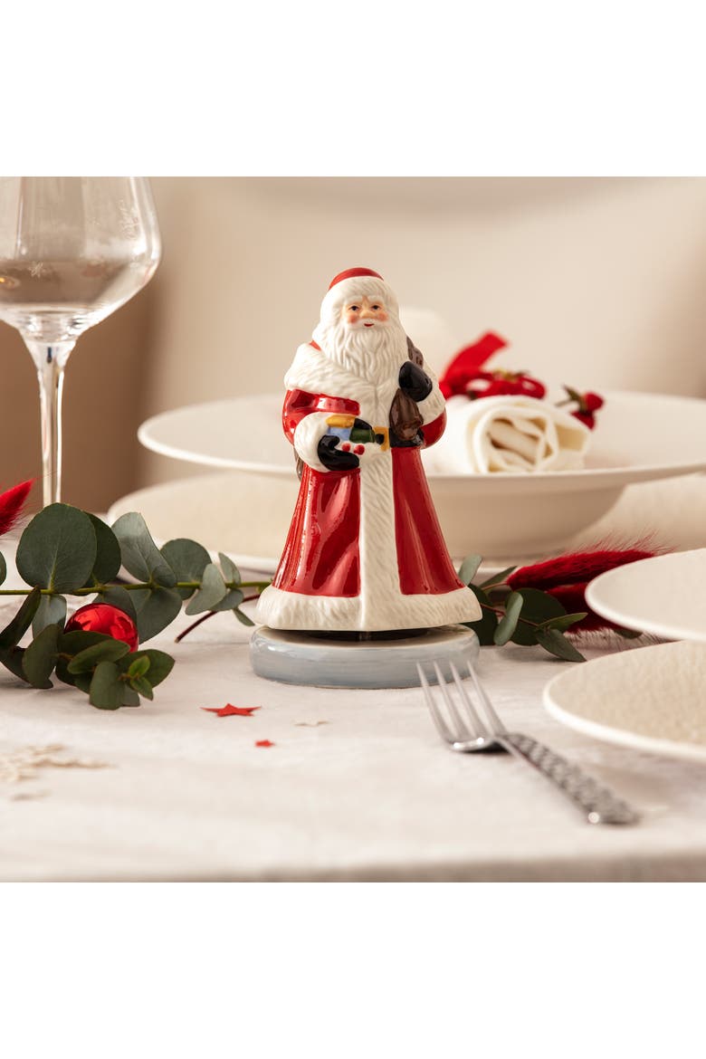 Nostalgic Melody Turning Santa Music Figurine, Alternate, color, Multi