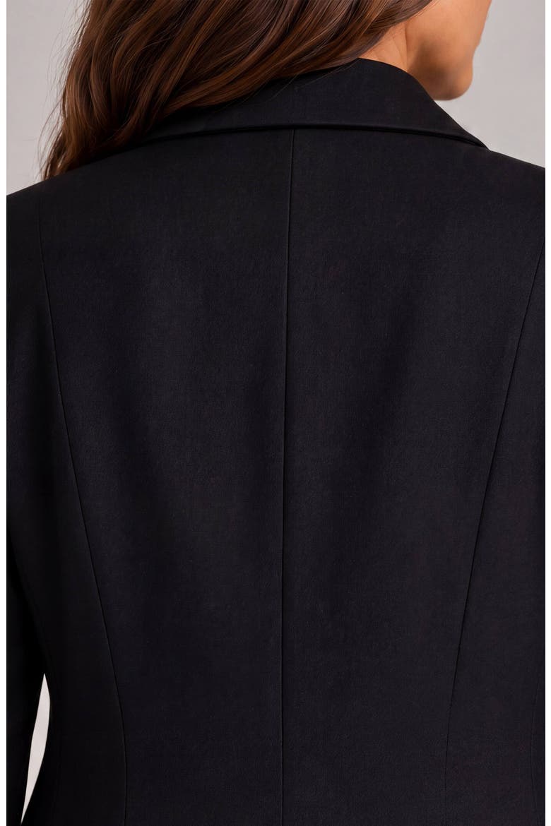 Notched Collar Blazer Coat, Alternate, color, BLACK