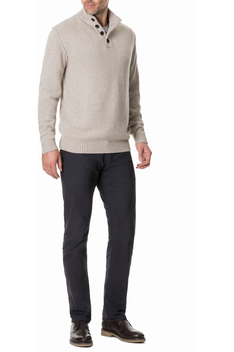 Kent Terrace Quarter Button Sweater, Alternate, color, BISCUIT