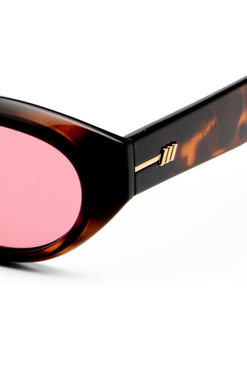 Le Specs Le Bijou 55mm Oval Sunglasses In Brown